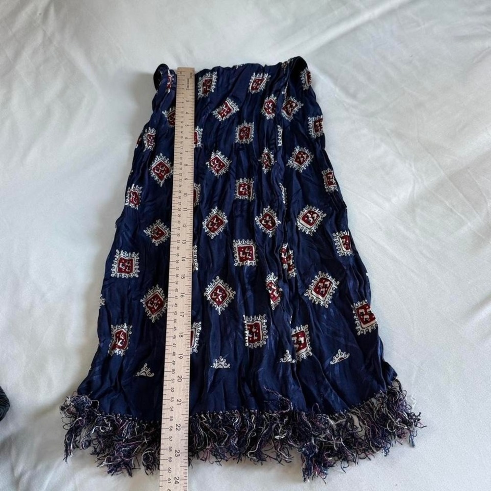 vintage blue scarf‎ - Picture 3 of 3